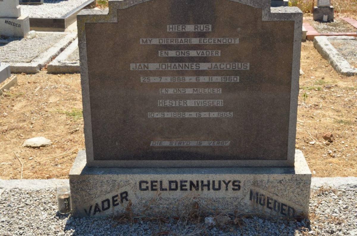 GELDENHUYS Jan Johannes Jacobus 1888-1960 &amp; Hester VISSER 1888-1965