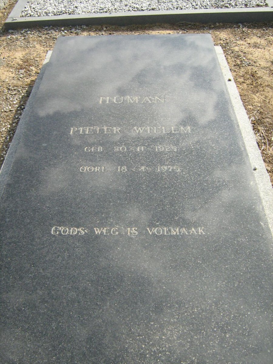HUMAN Pieter Willem 1925-1975