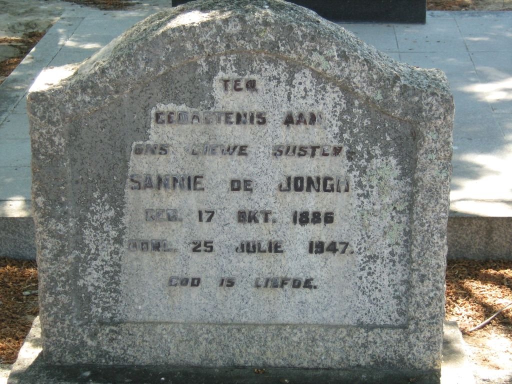 JONGH Sannie, de 1886-1947