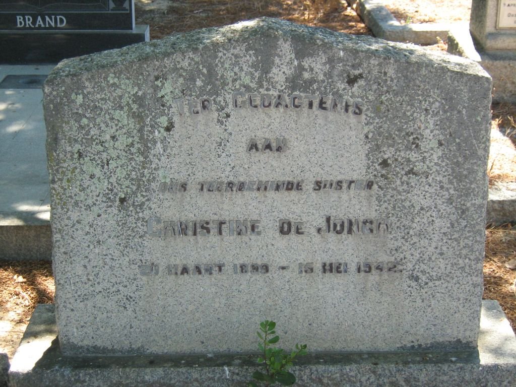 JONGH Christine, de 1899-1942