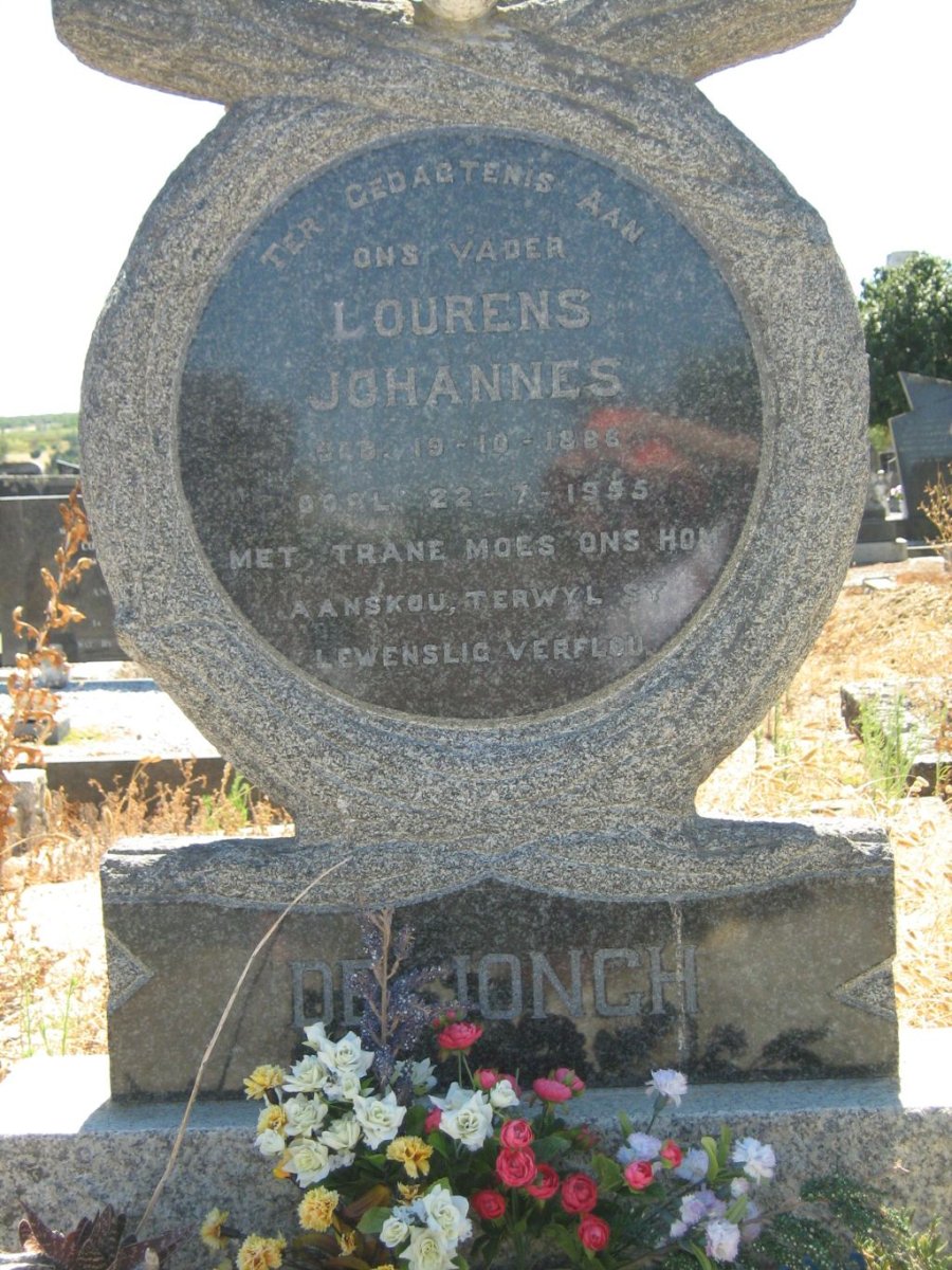 JONGH Lourens Johannes, de 1886-1955