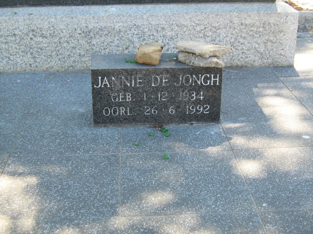 JONGH Jannie, de 1934-1992