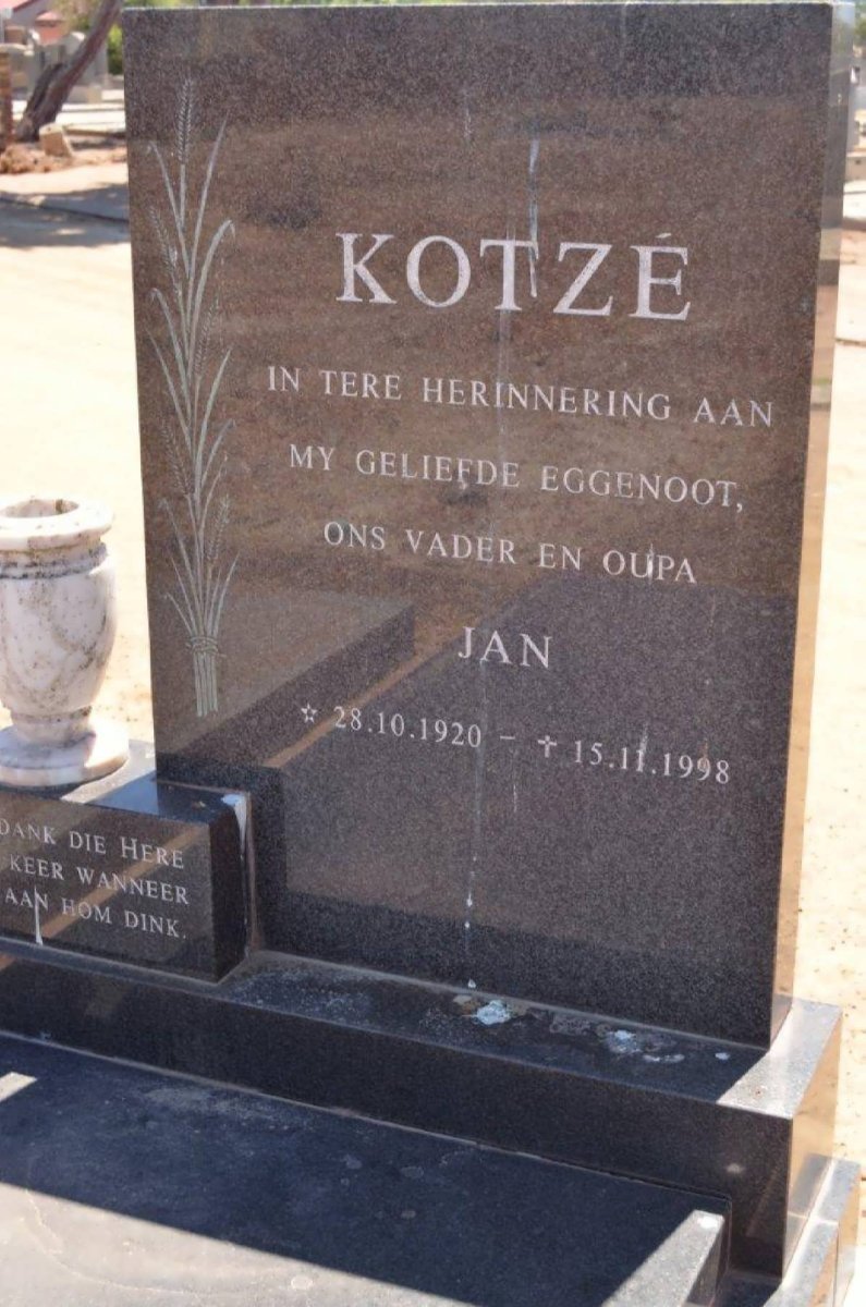 KOTZE Jan 1920-1998