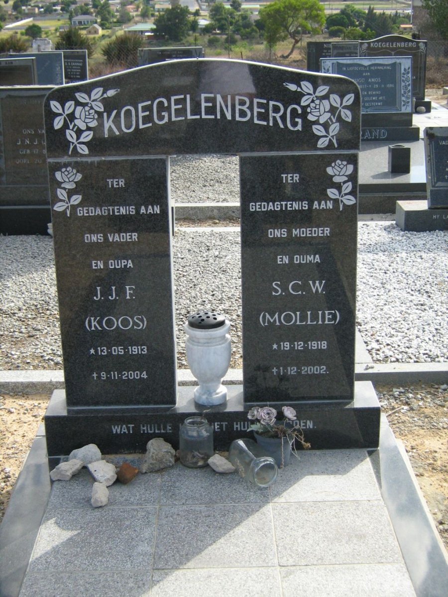 KOEGELENBERG J.J.F. 1913-2004 &amp; S.C.W. 1918-2002