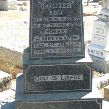 LOUW Hendrik Albertyn 1848-1931