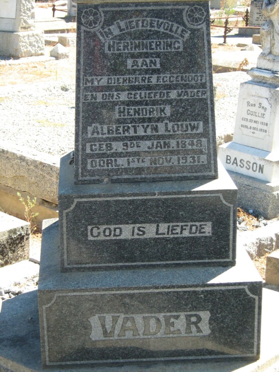 LOUW Hendrik Albertyn 1848-1931