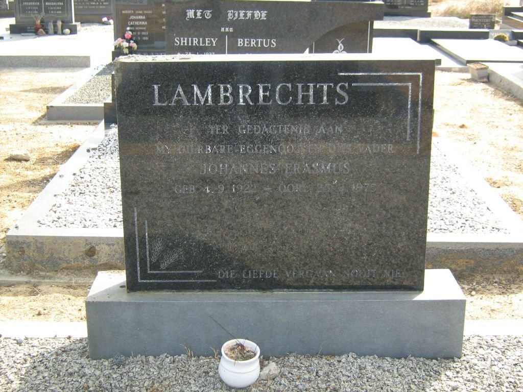 LAMBRECHTS Johannes Erasmus 1922-1975
