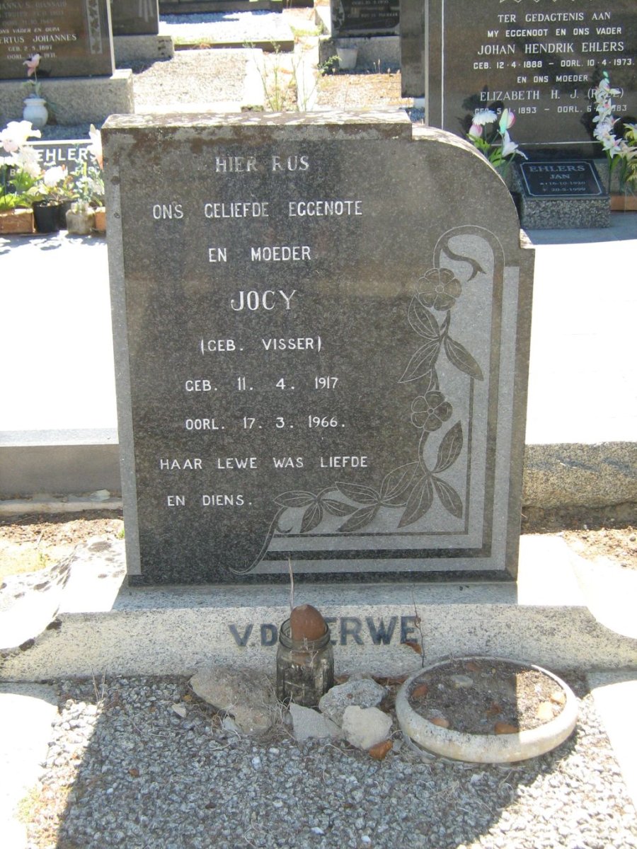 MERWE Jocy, v.d. nee VISSER 1917-1966