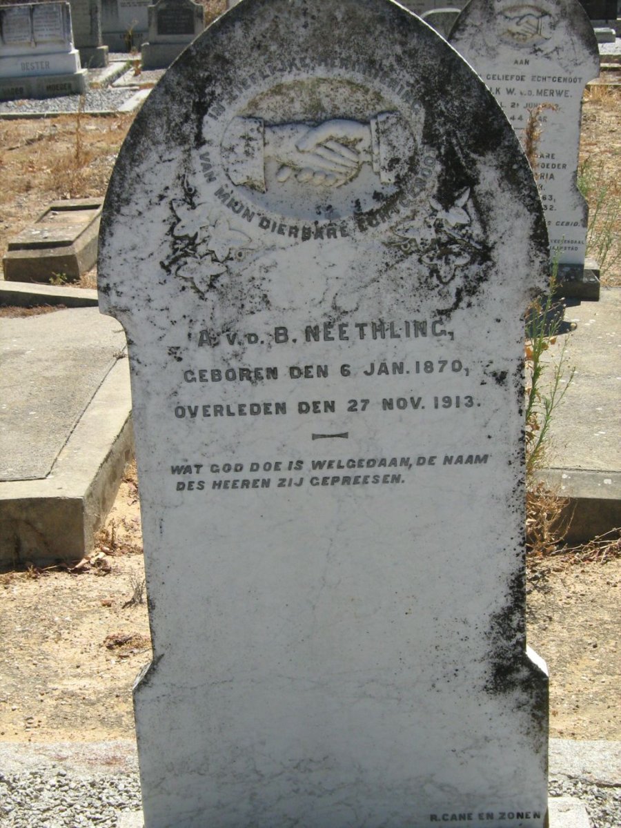 NEETHLING A. v.d. B. 1870-1913