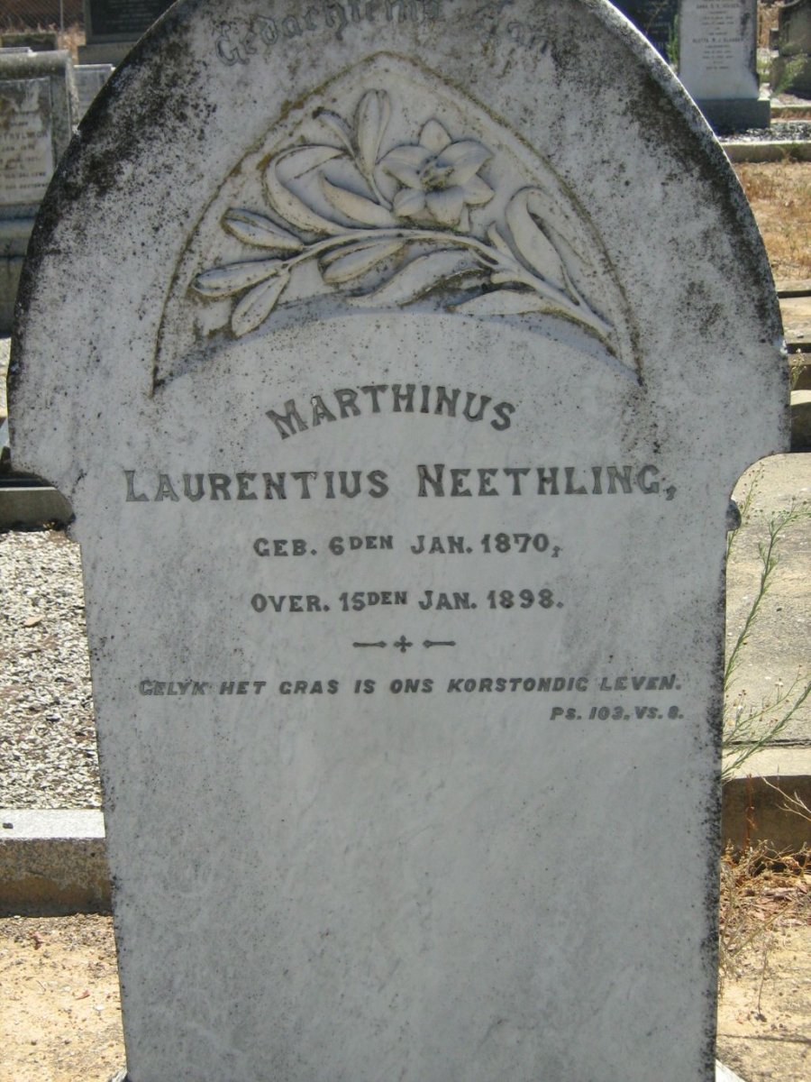 NEETHLING Marthinus Laurentius 1870-1898