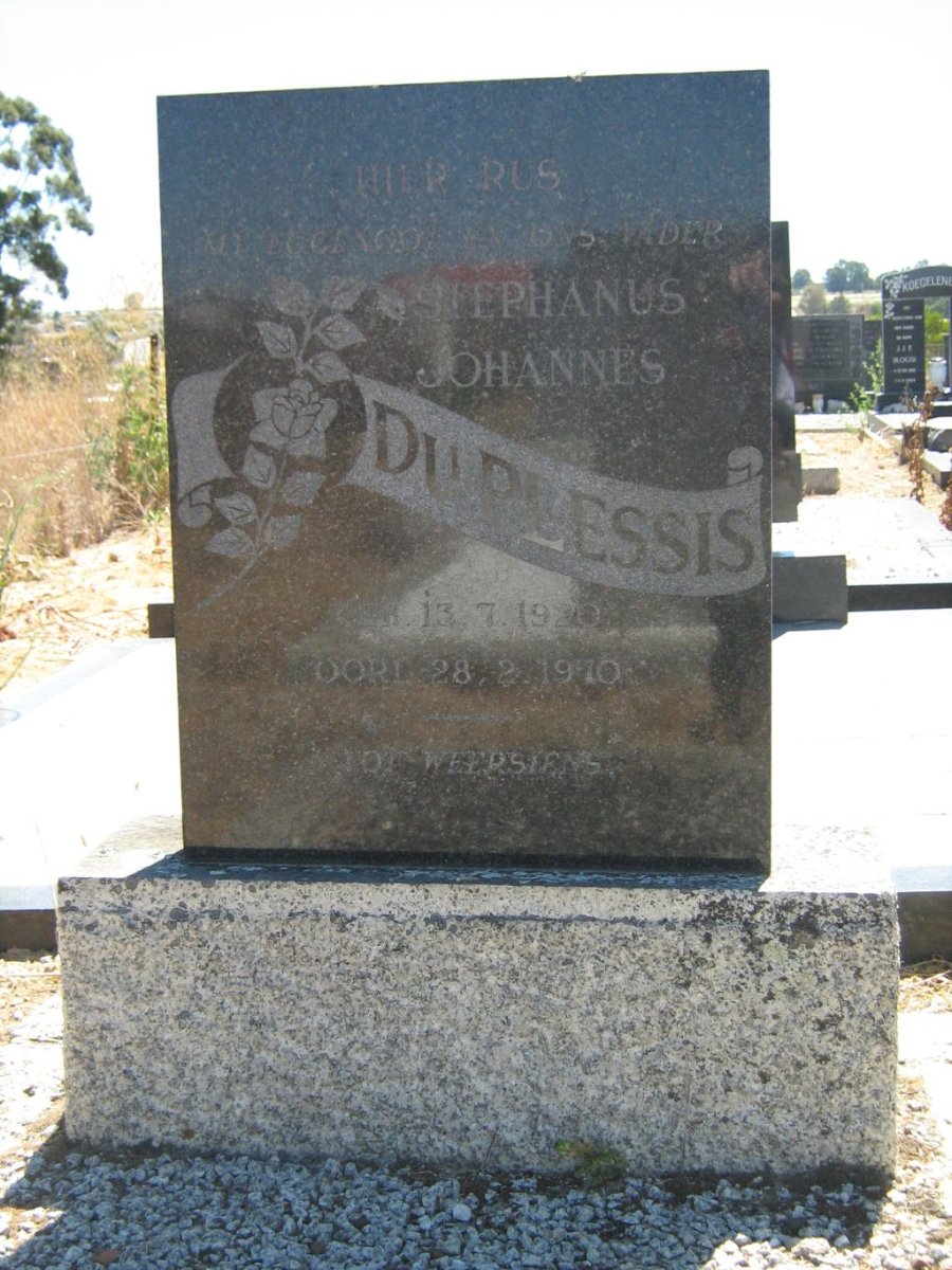 PLESSIS Stephanus Johannes, du 1920-1970