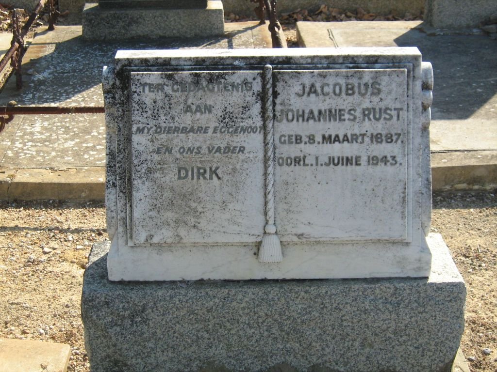 RUST Dirk Jacobus Johannes 1887-1943