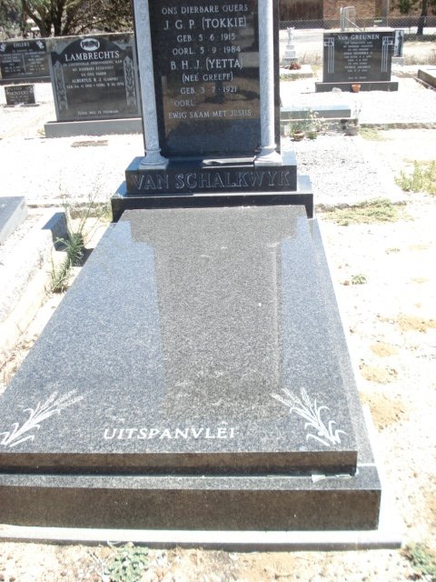 SCHALKWYK J.G.P., van 1915-1984 &amp; B.H.J. GREEFF 1921-