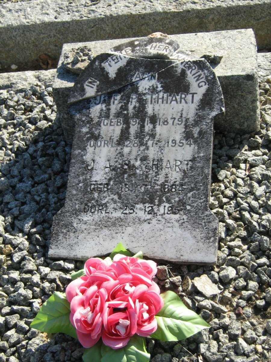 THIART J.F.P. 1879-1954 &amp; J.A.S. 1884-195?