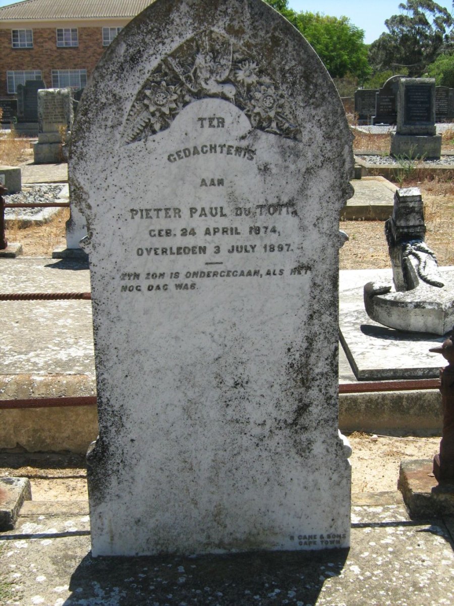 TOIT Pieter Paul, du 1874-1897