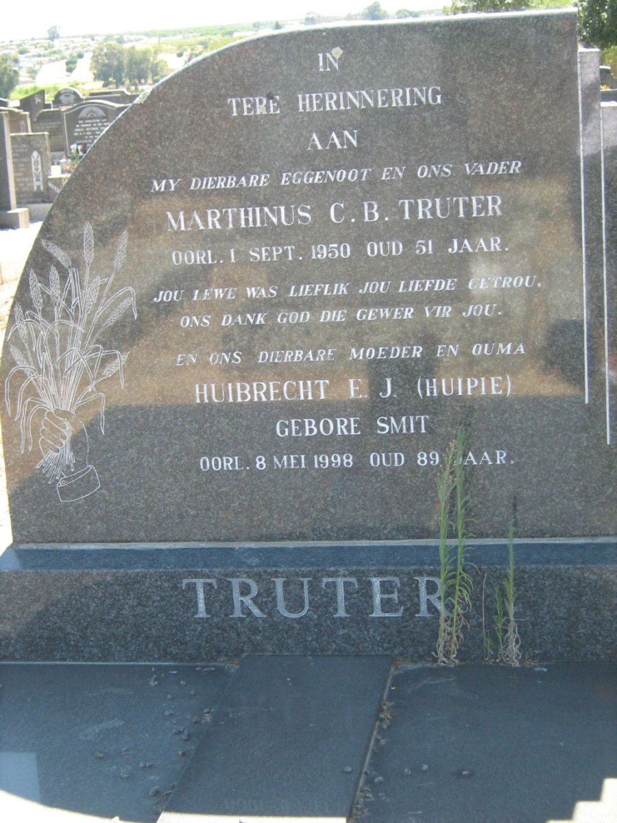 TRUTER Marthinus C.B. -1950 &amp; Huibrecht E.J. SMIT -1998