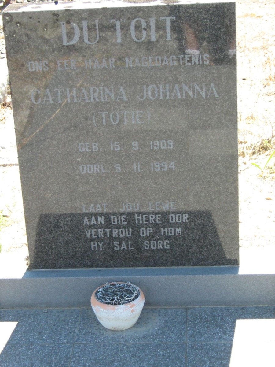 TOIT Catharina Johanna, du 1909-1994