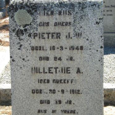 ? Pieter J.W. -1948 &amp; Hilletjie A. GREEFF -1912