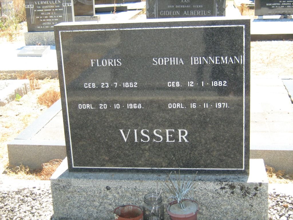 VISSER Floris 1882-1968 &amp; Sophia BINNEMAN 1882-1971