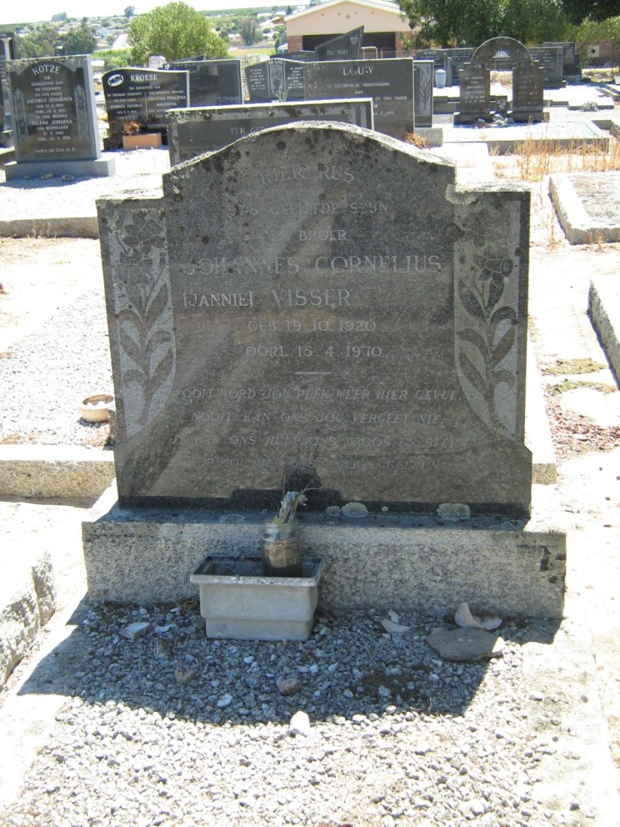 VISSER Johannes Cornelius 1920-1970