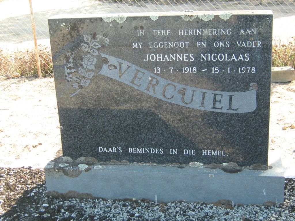 VERCUIEL Johannes Nicolaas 1918-1978