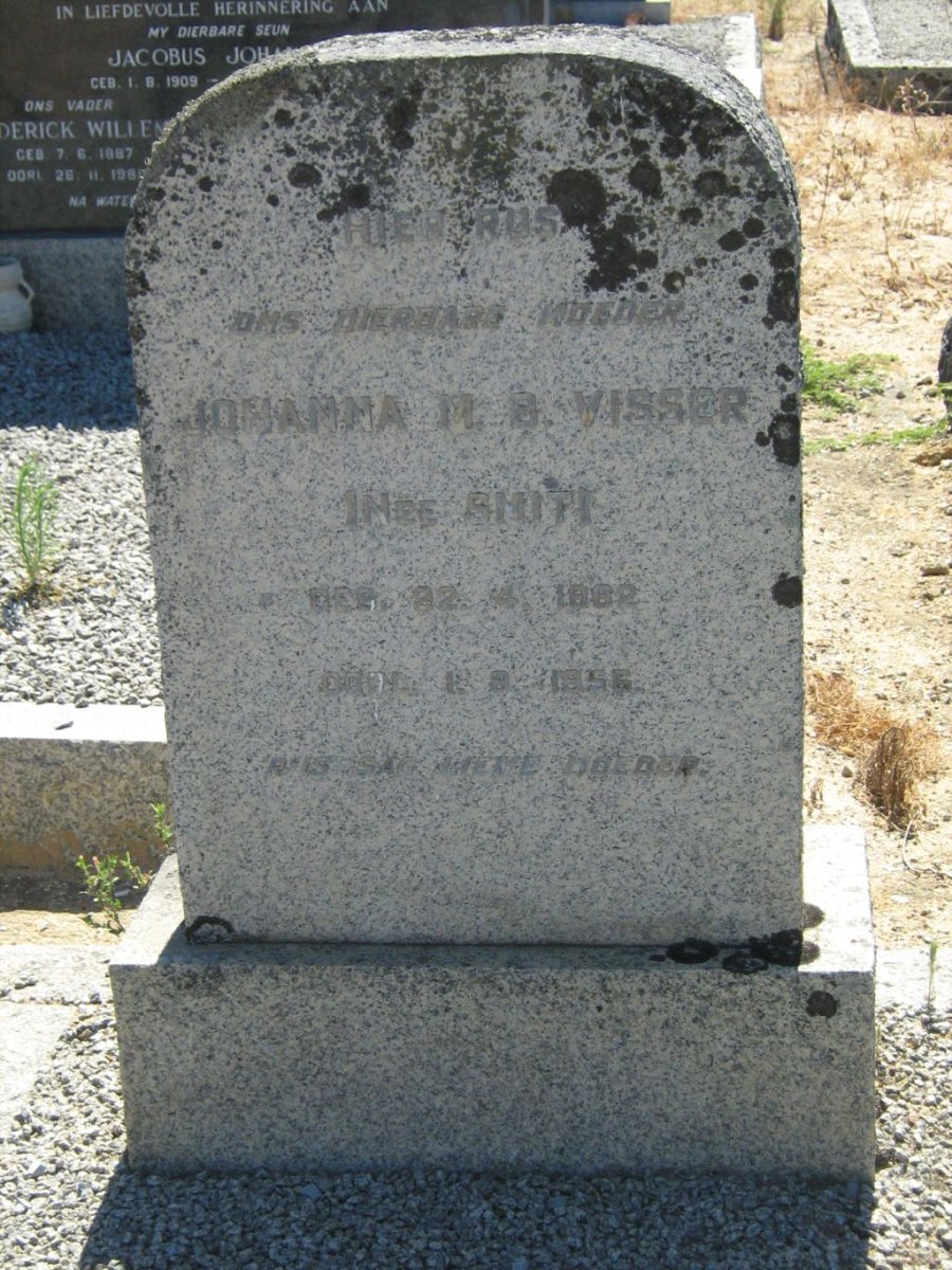 VISSER Johanna M.B. nee SMIT 1882-1956