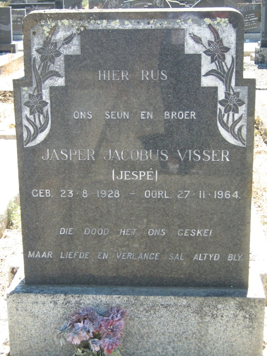 VISSER Jasper Jacobus 1928-1964