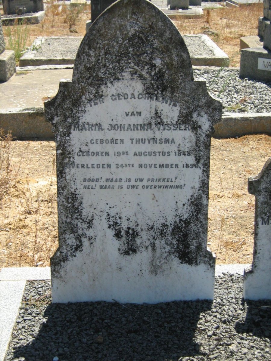 VISSER Maria Johanna nee THUYNSMA 1848-1898