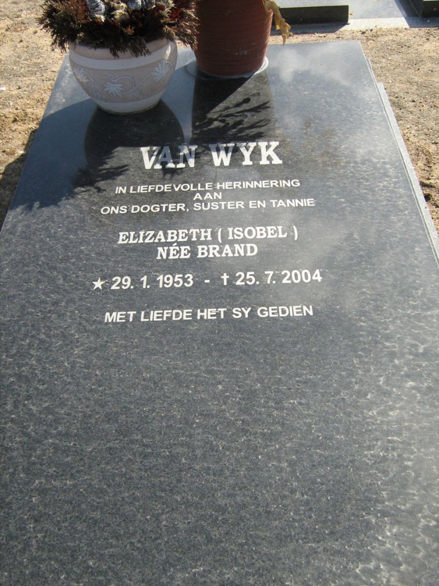 WYK Elizabeth, van nee BRAND 1953-2004
