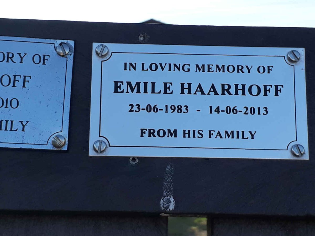 HAARHOFF Pierre -2016 :: HAARHOFF Joy -2010 :: HAARHOFF Emile 1983-2013