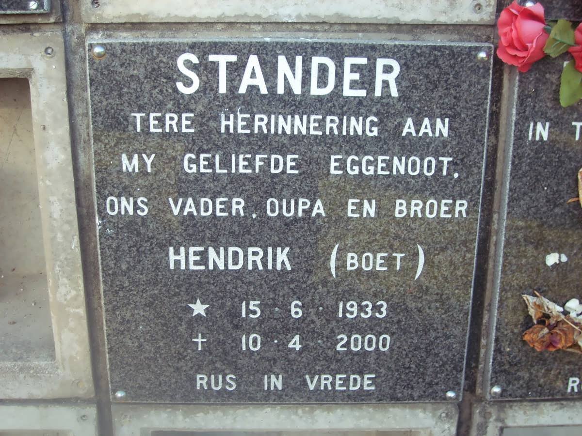 STANDER Hendrik 1933-2000