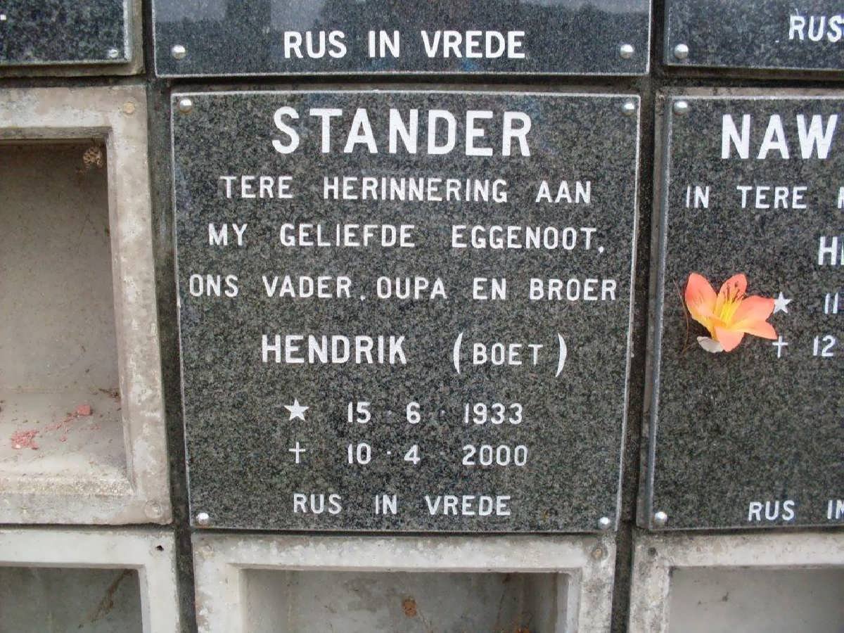 STANDER Hendrik 1933-2000