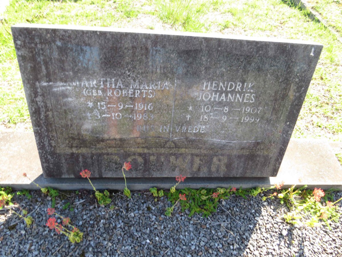 BOUWER Hendrik Johannes 1907-1999 &amp; Martha Maria ROBERTS 1916-1983