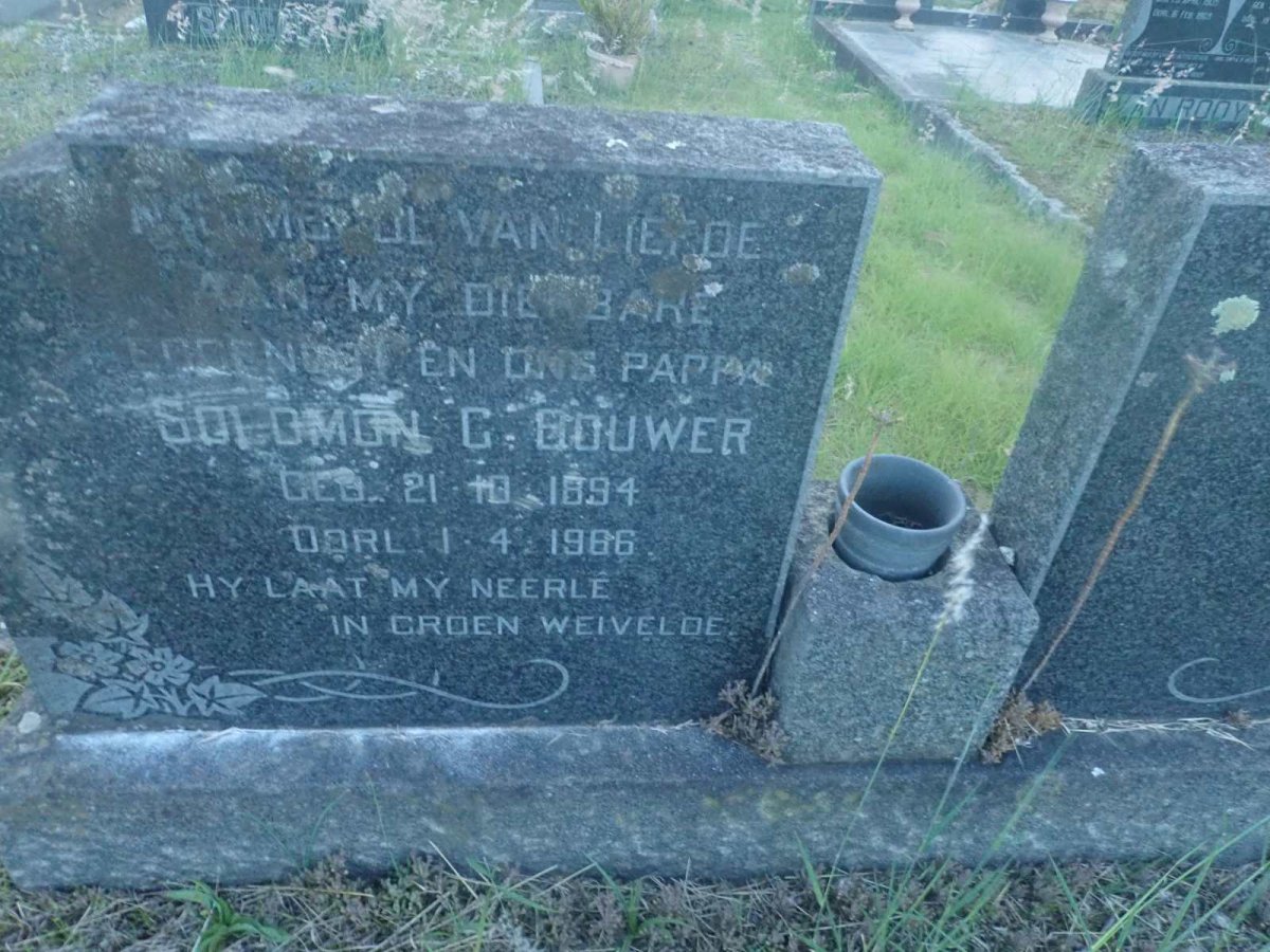 BOUWER Solomon C. 1894-1966