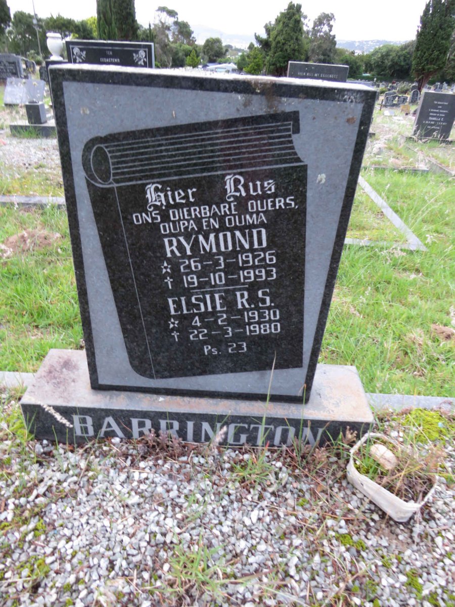 BARRINGTON Rymond 1926-1993 & R.S. 1930-1980