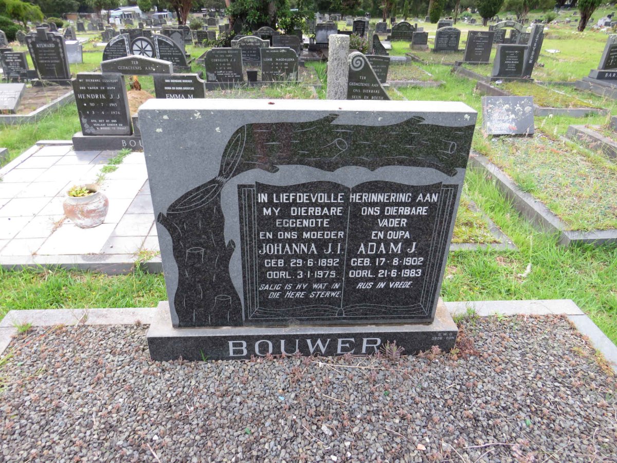 BOUWER Adam J. 1902-1983 & Johanna J.I. 1892-1975