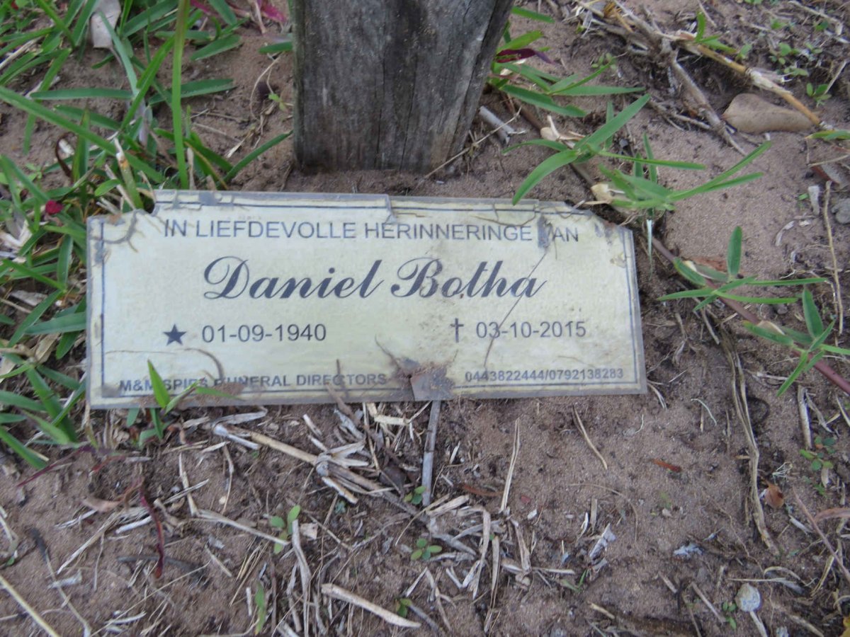 BOTHA Daniel 1940-2015
