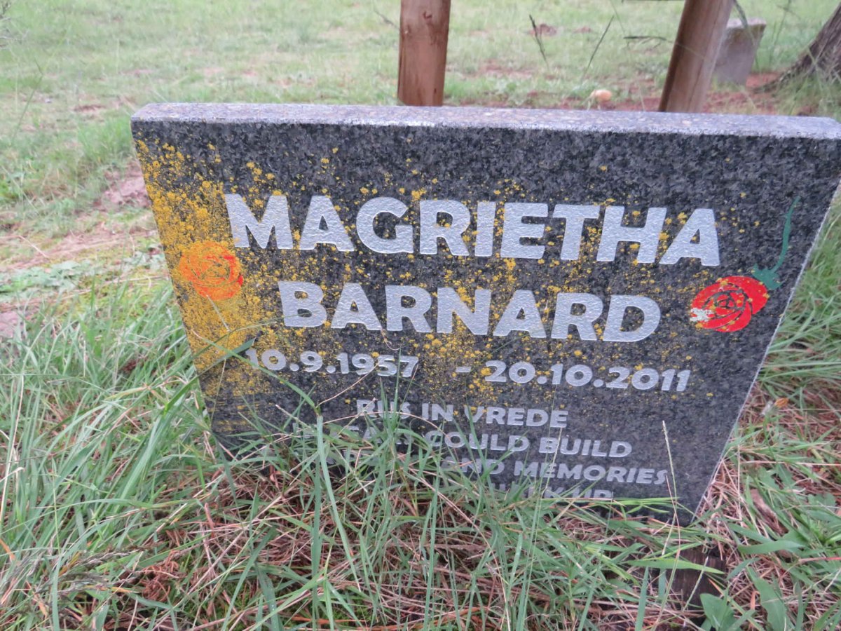 BARNARD Magrietha 1957-2011