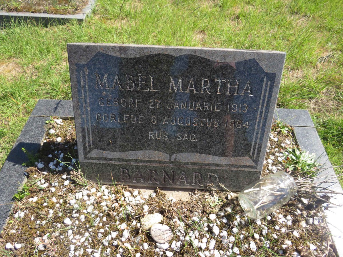 BARNARD Mabel Martha 1913-1984