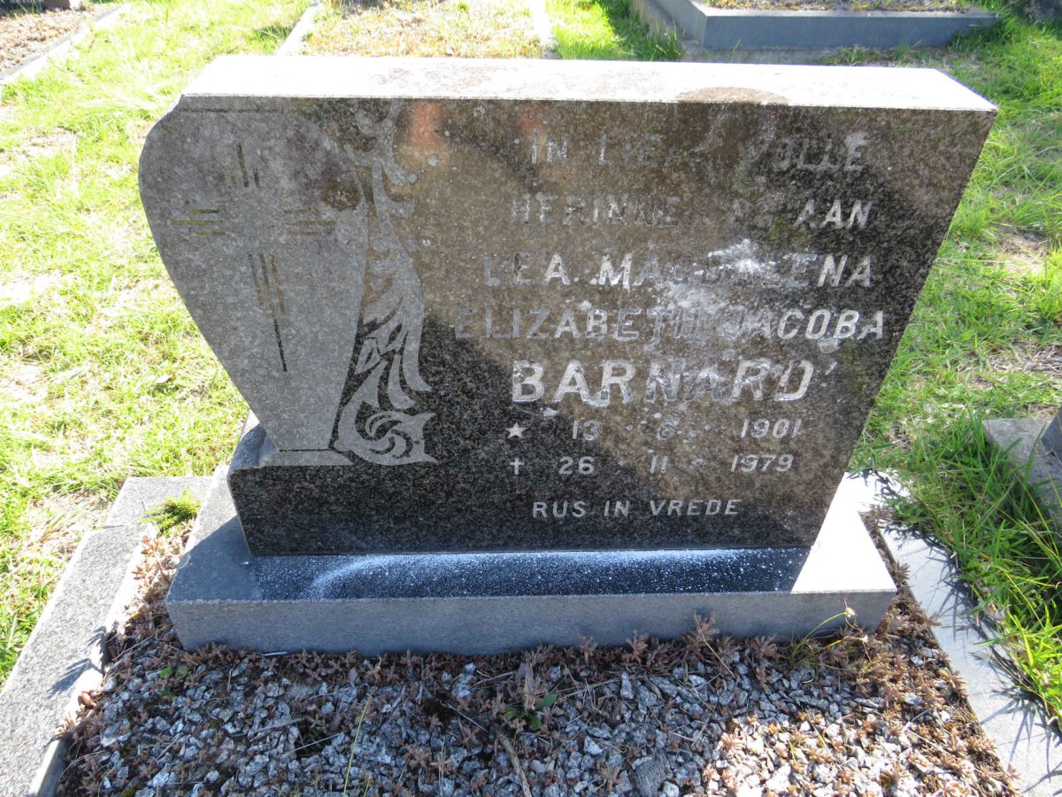BARNARD Lea Magdalena Elizabeth Jacoba 1901-1979
