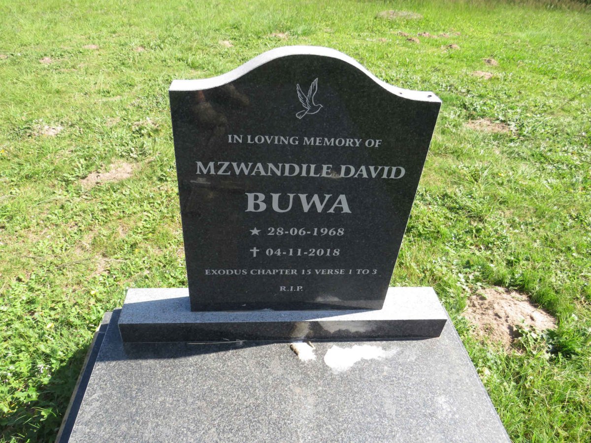 BUWA Mzwandile David 1968-2018