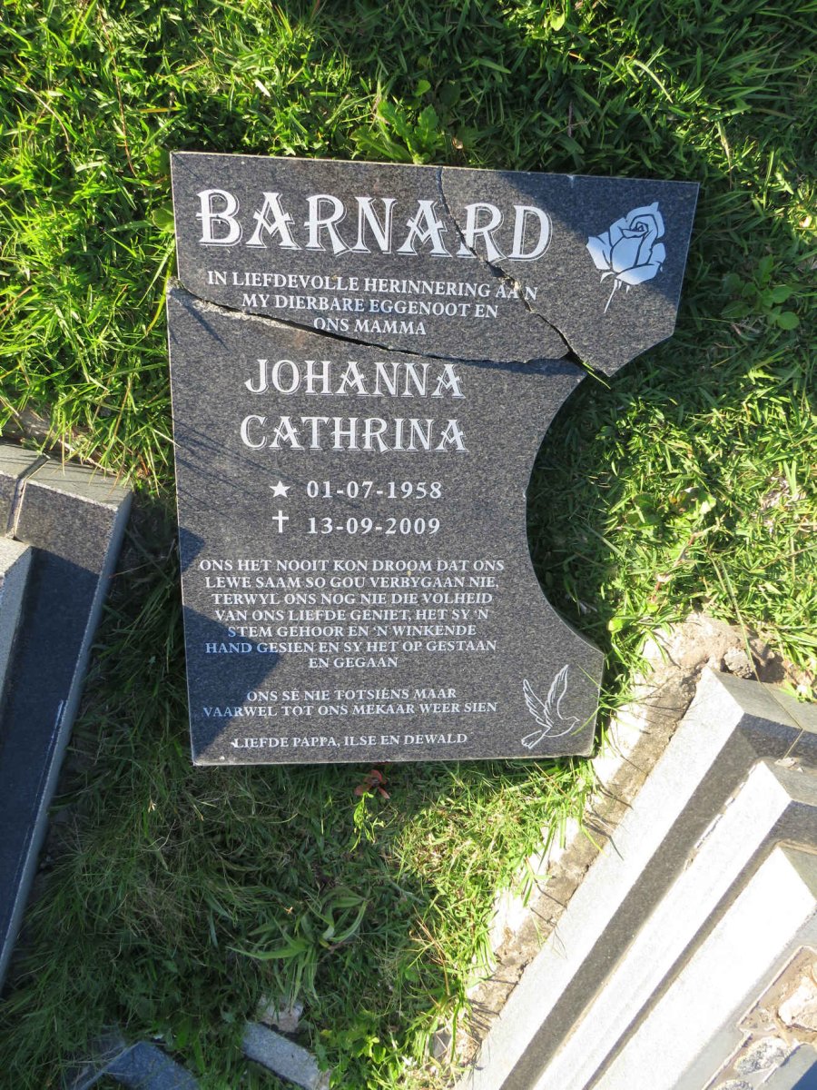 BARNARD Johanna Cathrina 1958-2009