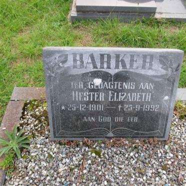 BARKER Hester Elizabeth 1901-1992