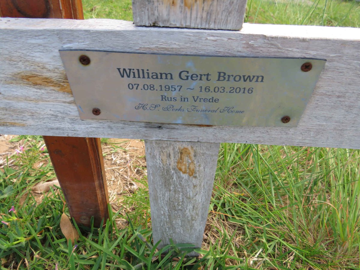 BROWN William Gert 1957-2016