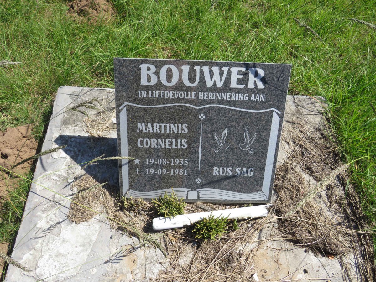 BOUWER Martinis Cornelis 1935-1981