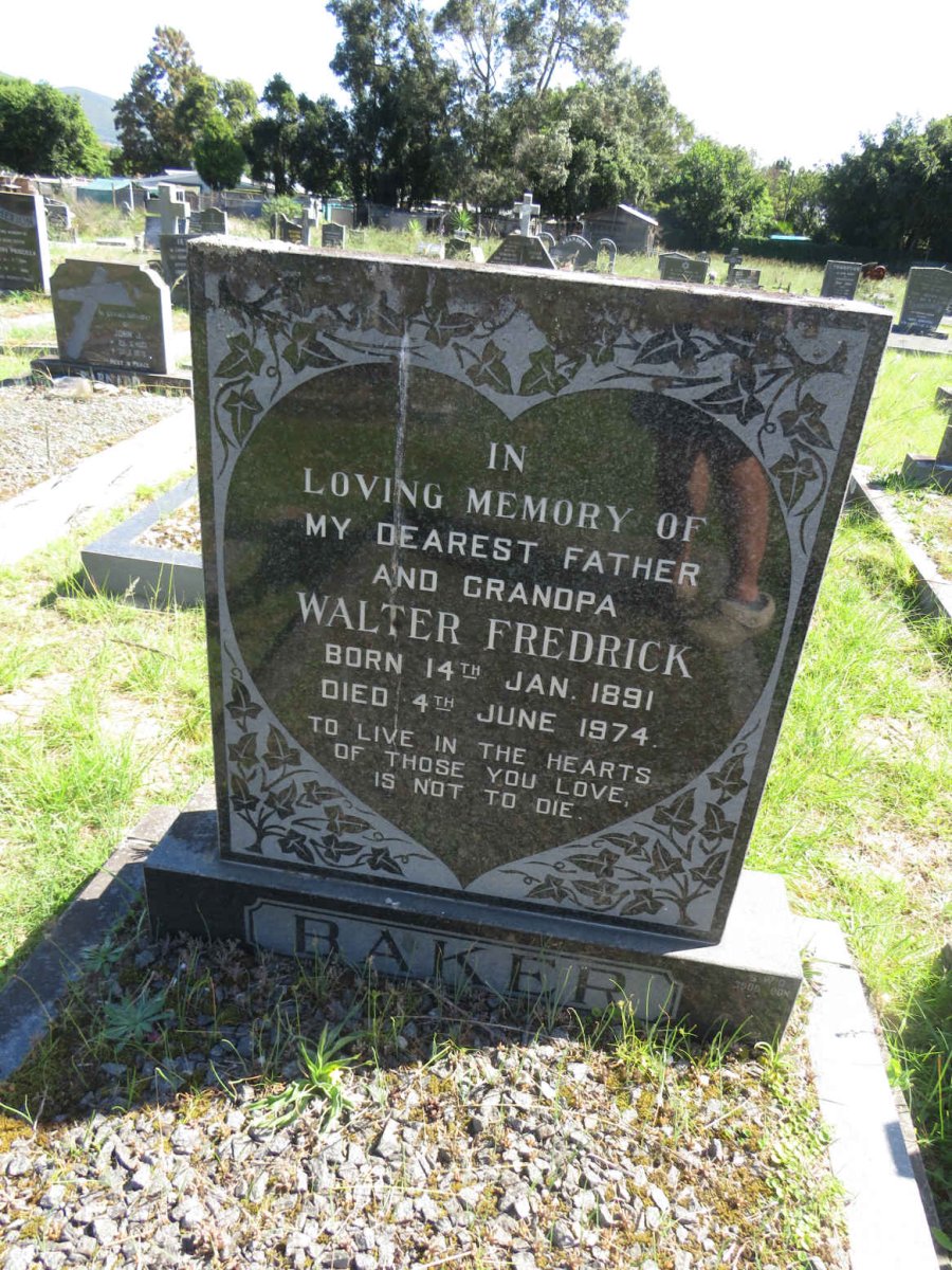 BAKER Walter Fredrick 1891-1974