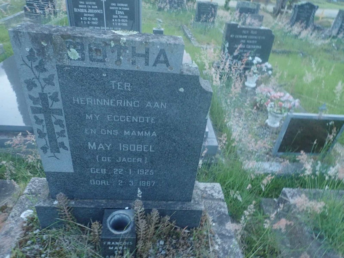 BOTHA May Isobel nee DE JAGER 1925-1967