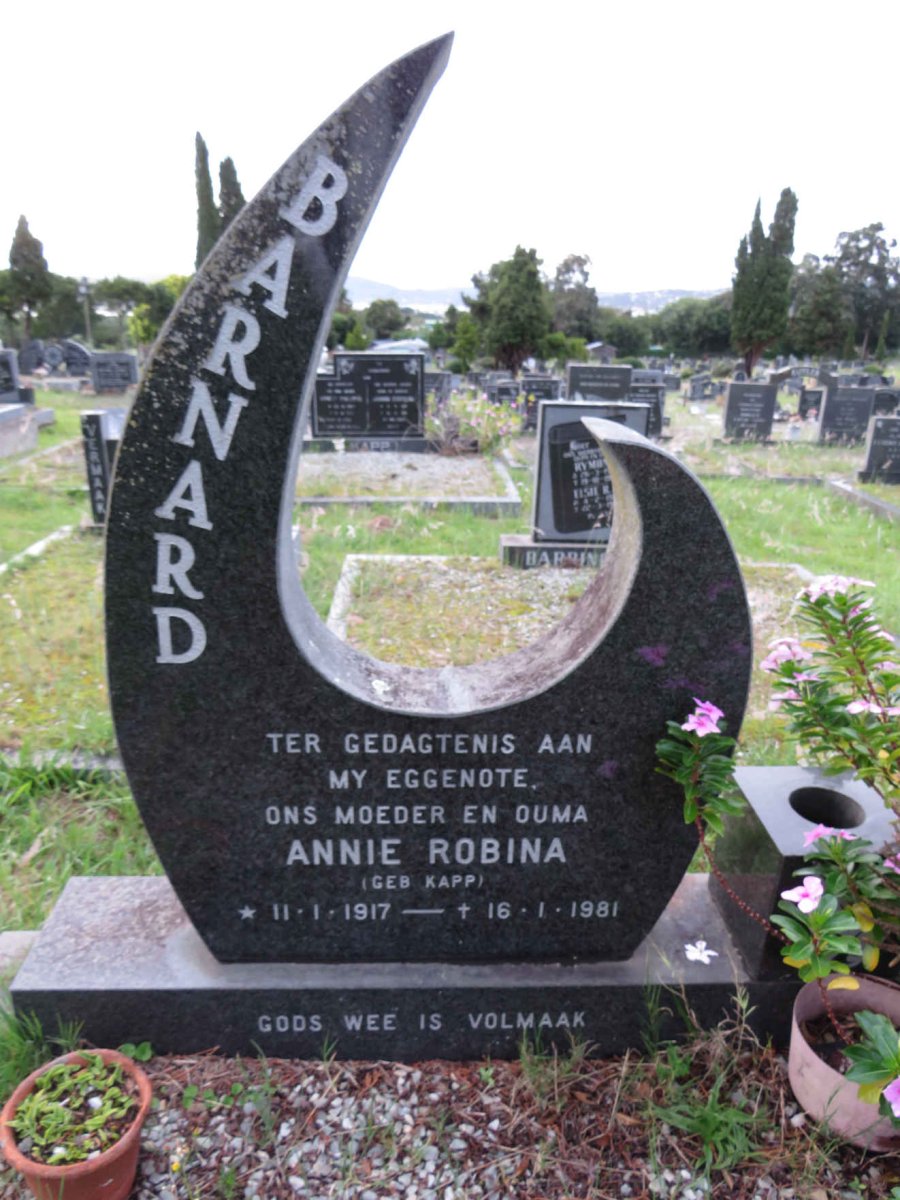 BARNARD Annie Robina nee KAPP 1917-1981