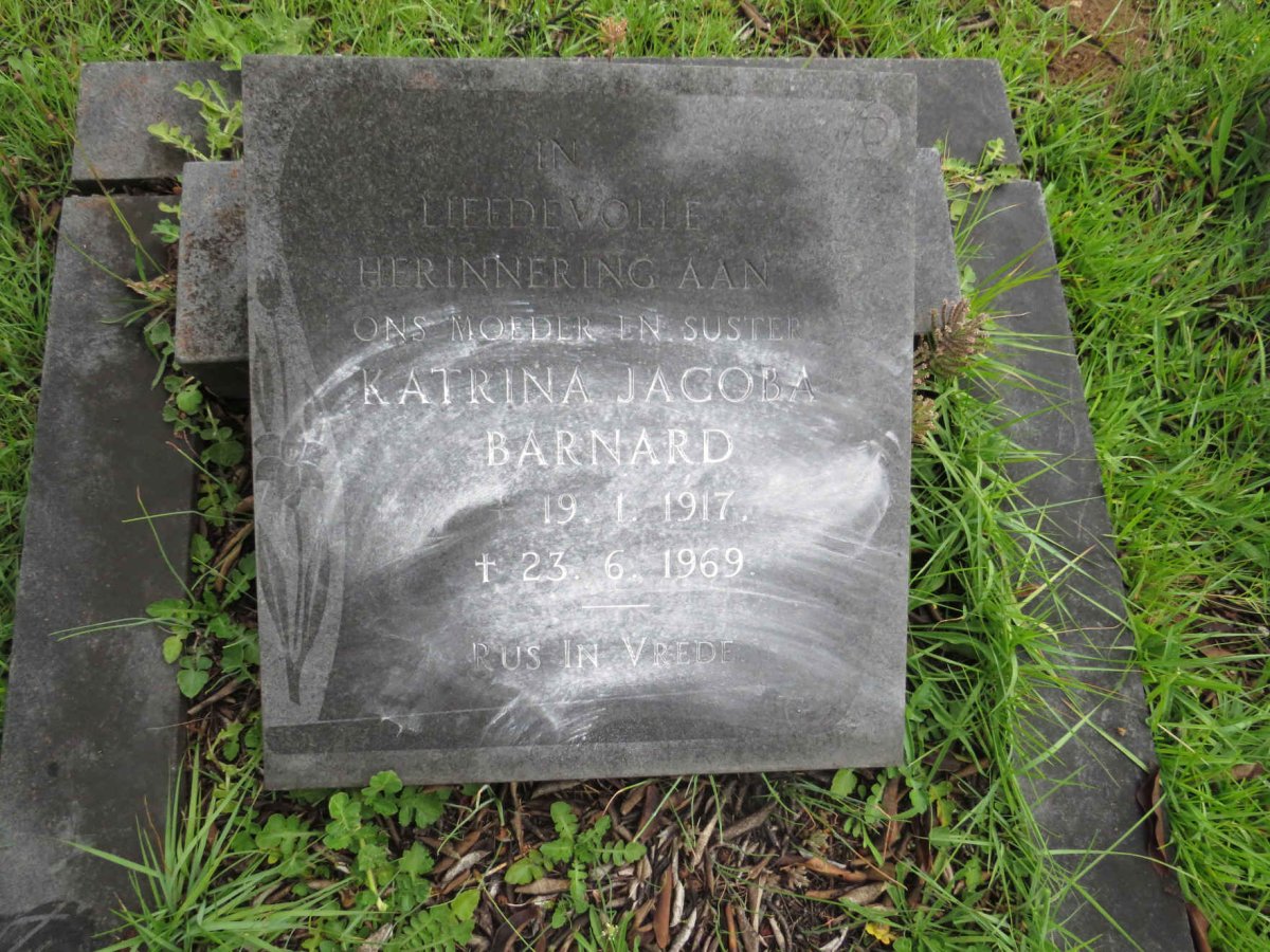 BARNARD Katrina Jacoba 1917-1969