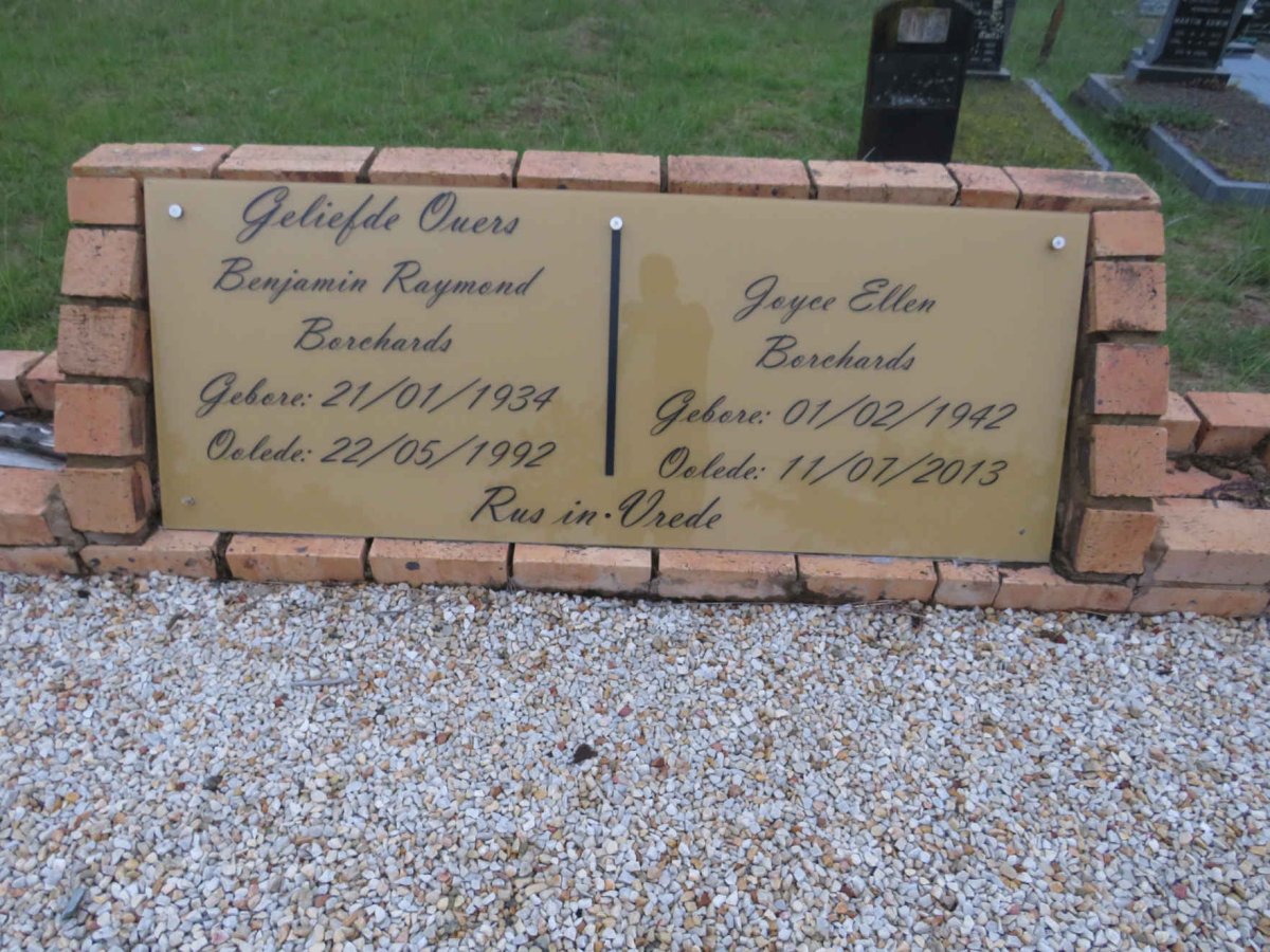 BORCHARDS Benjamin Raymond 1934-1992 & Joyce Ellen 1942-2013